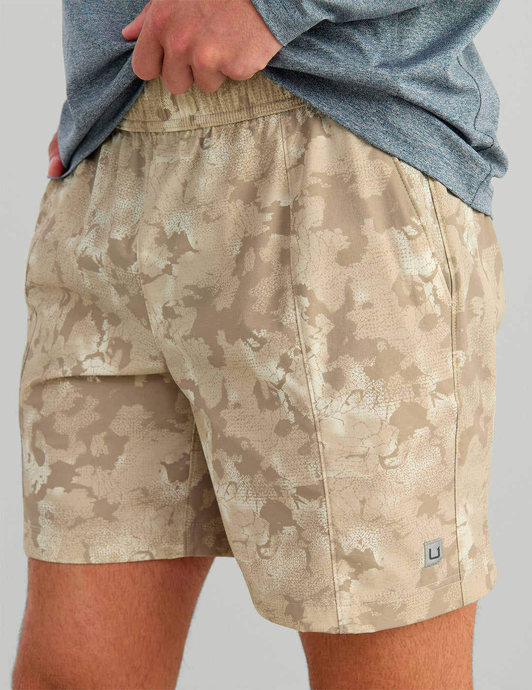 Huk Airweight KC Printed Short - River Rock Estuary Camo