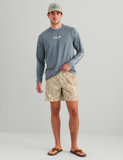 Huk Airweight KC Printed Short - River Rock Estuary Camo