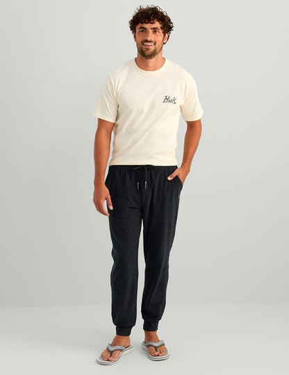 Huk Leeward Fleece Jogger - Heather Black