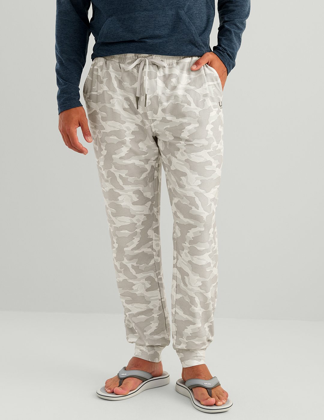 Huk Leeward Printed Fleece Jogger - Seagull Camo