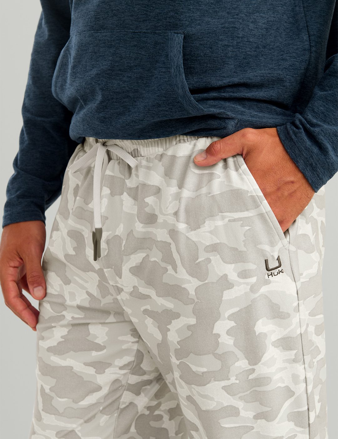 Huk Leeward Printed Fleece Jogger - Seagull Camo
