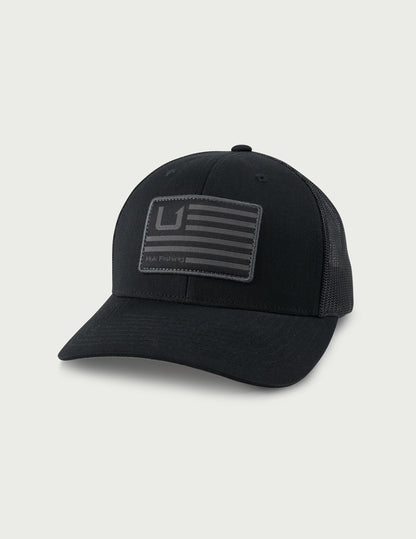Huk Huk and Bars Trucker Hat - Black