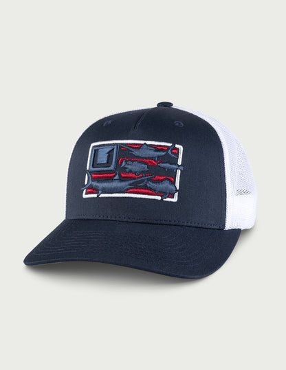 Huk Trophy Flag Trucker Hat - Naval Academy