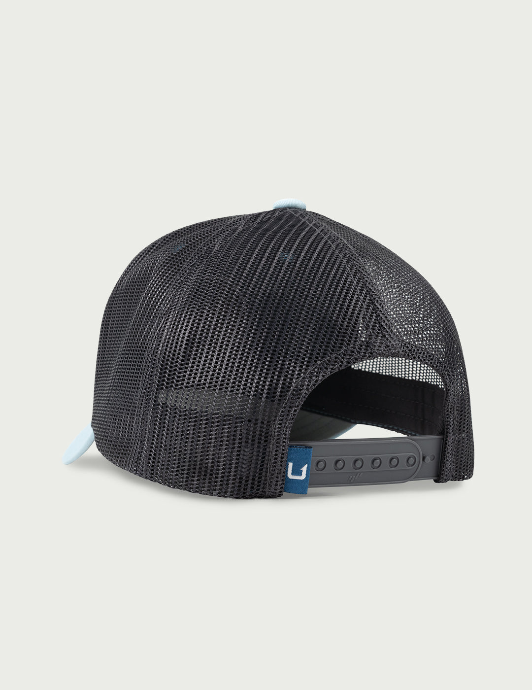 Huk Leather Patch Trucker Hat - Silver Blue