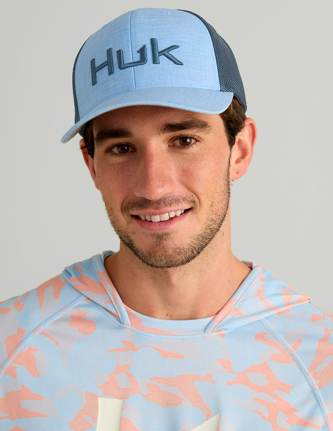 Huk Embroidered 110 Trucker Hat - Cerulean