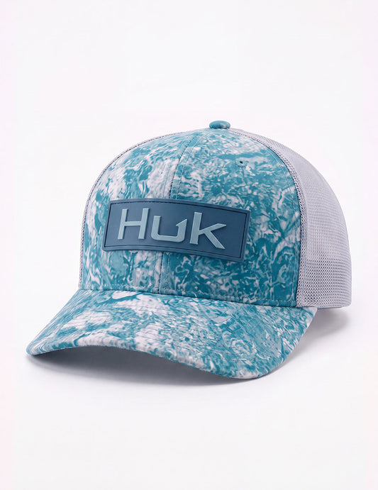 Huk Huk Mossy Oak 110 Trucker Hat - Mossy Oak Aqua Haze