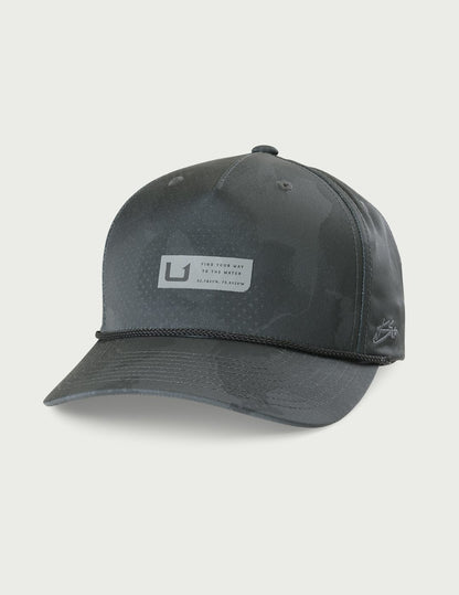 Huk Airweight KC Camo 100 Trucker - Black Tideloom Camo