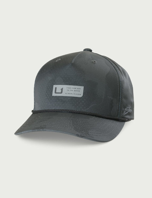 Huk Airweight KC Camo 100 Trucker - Black Tideloom Camo