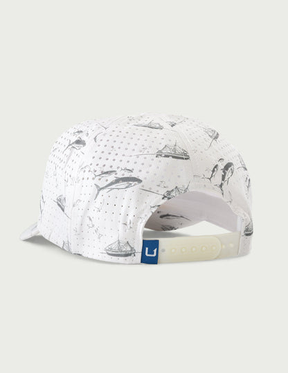 Huk KC Printed Performance Snapback Hat - Egret Gulf Coast