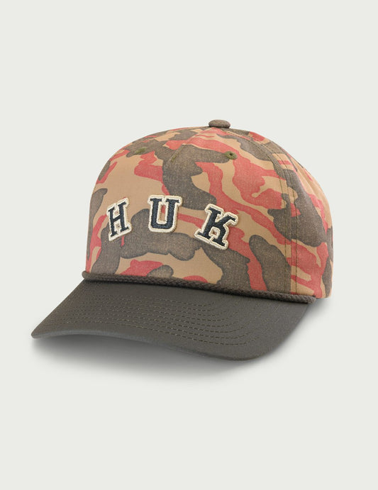 Huk Drift Arch Snapback - Mineral Red Camo