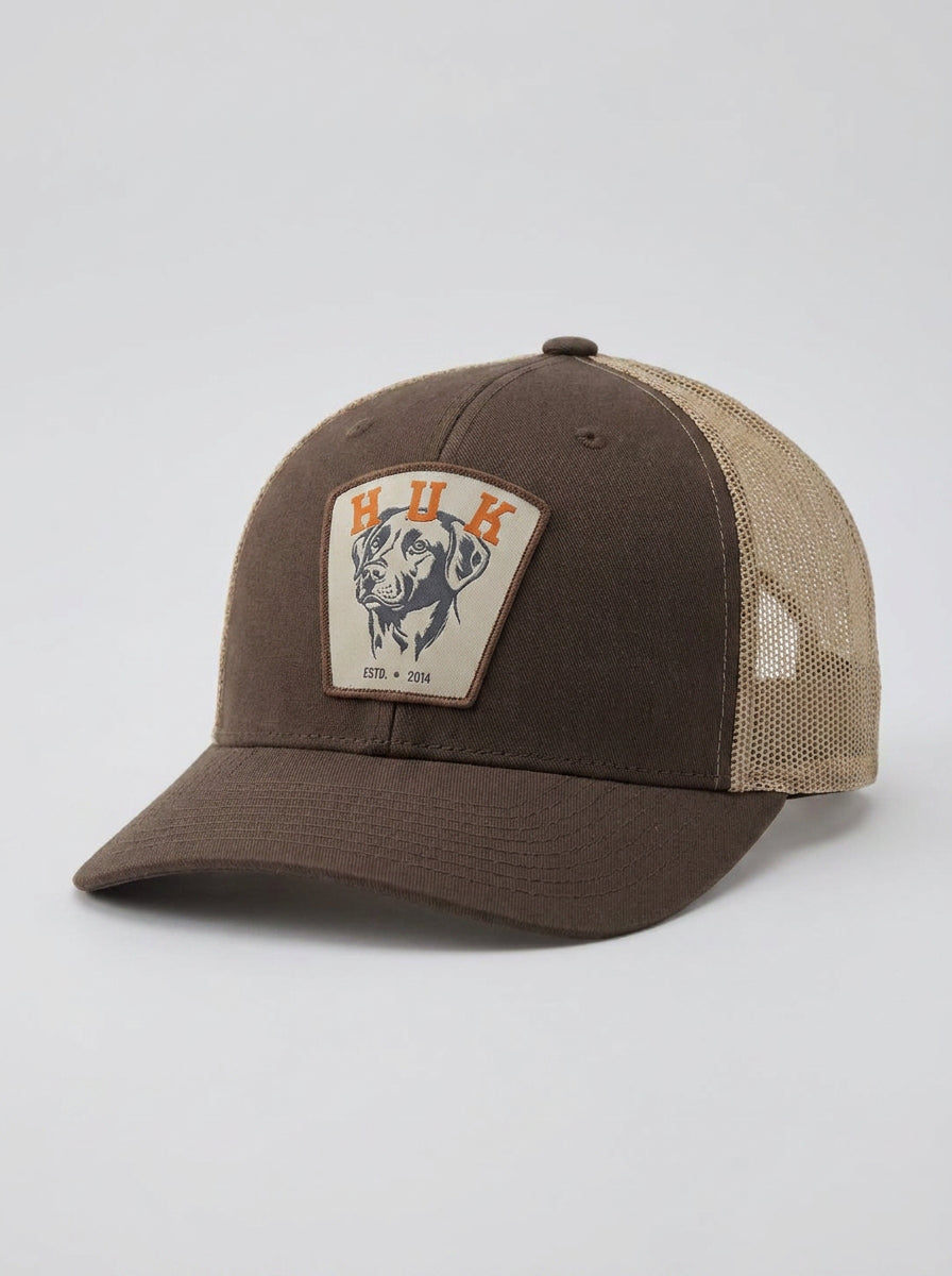 Huk Lab Patch Trucker Hat - Mud