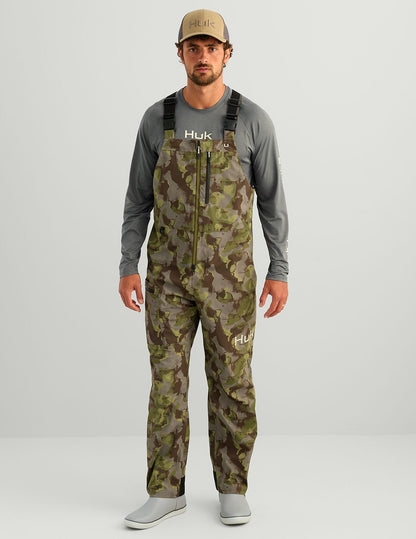 Huk Stormhaul Printed Bib - Grove Green Tideloom Camo