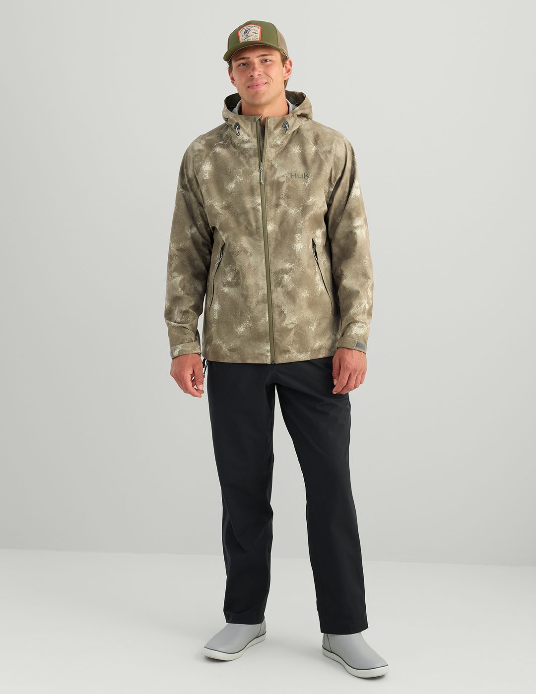 Huk Storm Printed 3-Layer Jacket - Moss Santee Sands