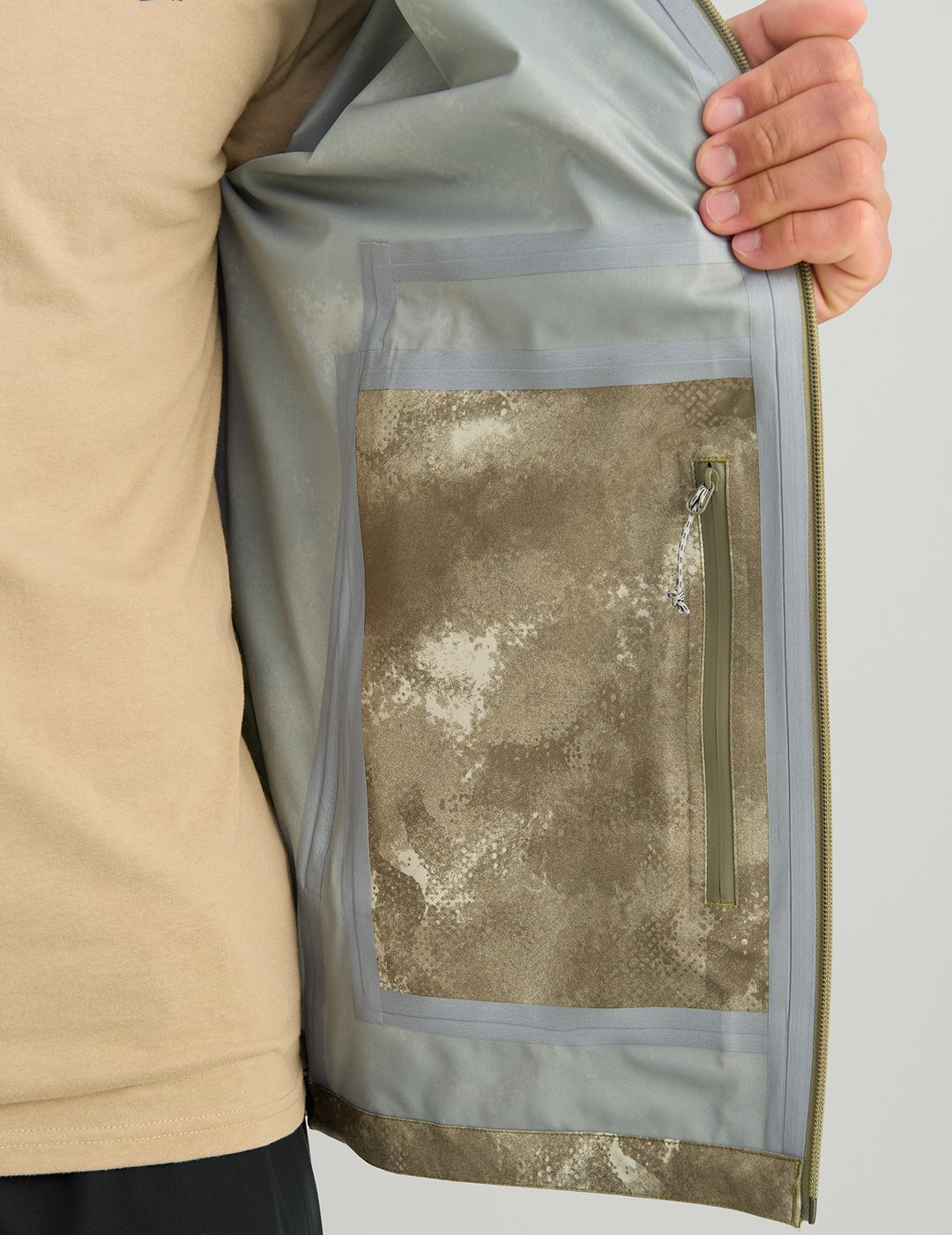 Huk Storm Printed 3-Layer Jacket - Moss Santee Sands
