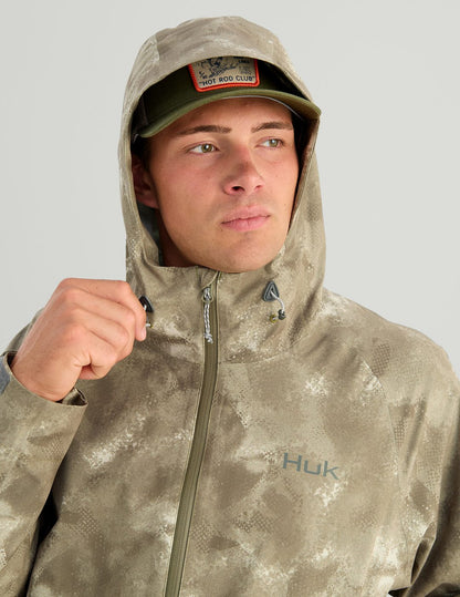 Huk Storm Printed 3-Layer Jacket - Moss Santee Sands