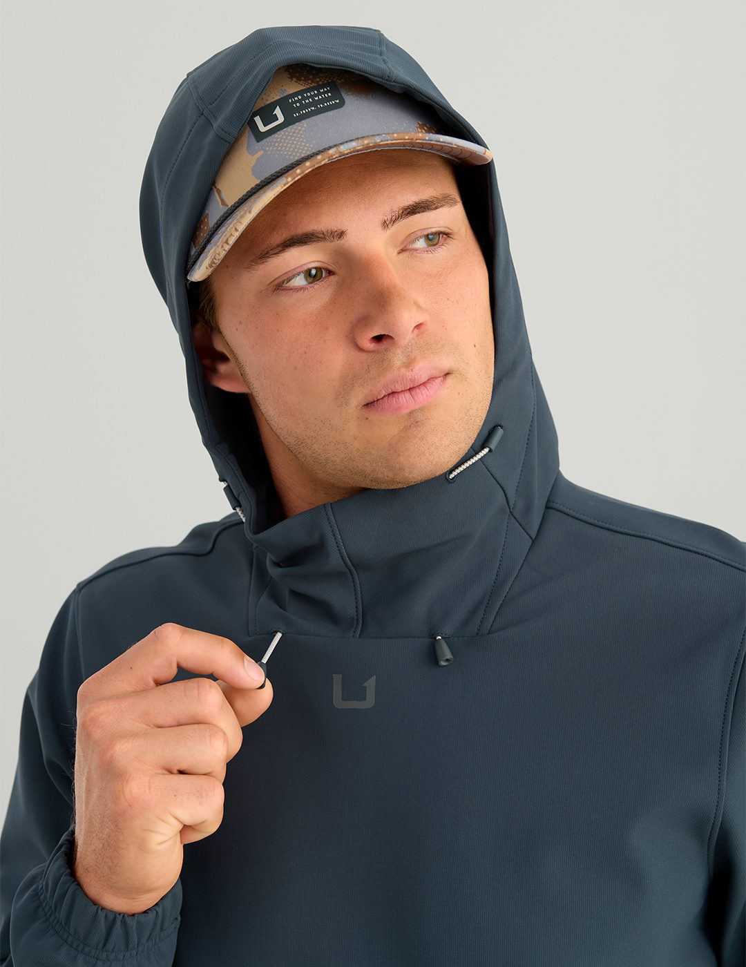 Huk Breaker Hooded Pullover - Sea Storm