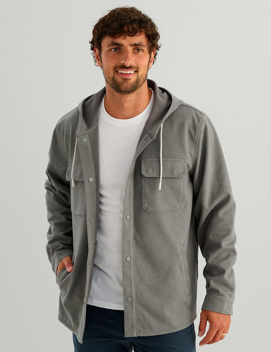 Huk Easton Hooded Jacket - Sharkskin Heather