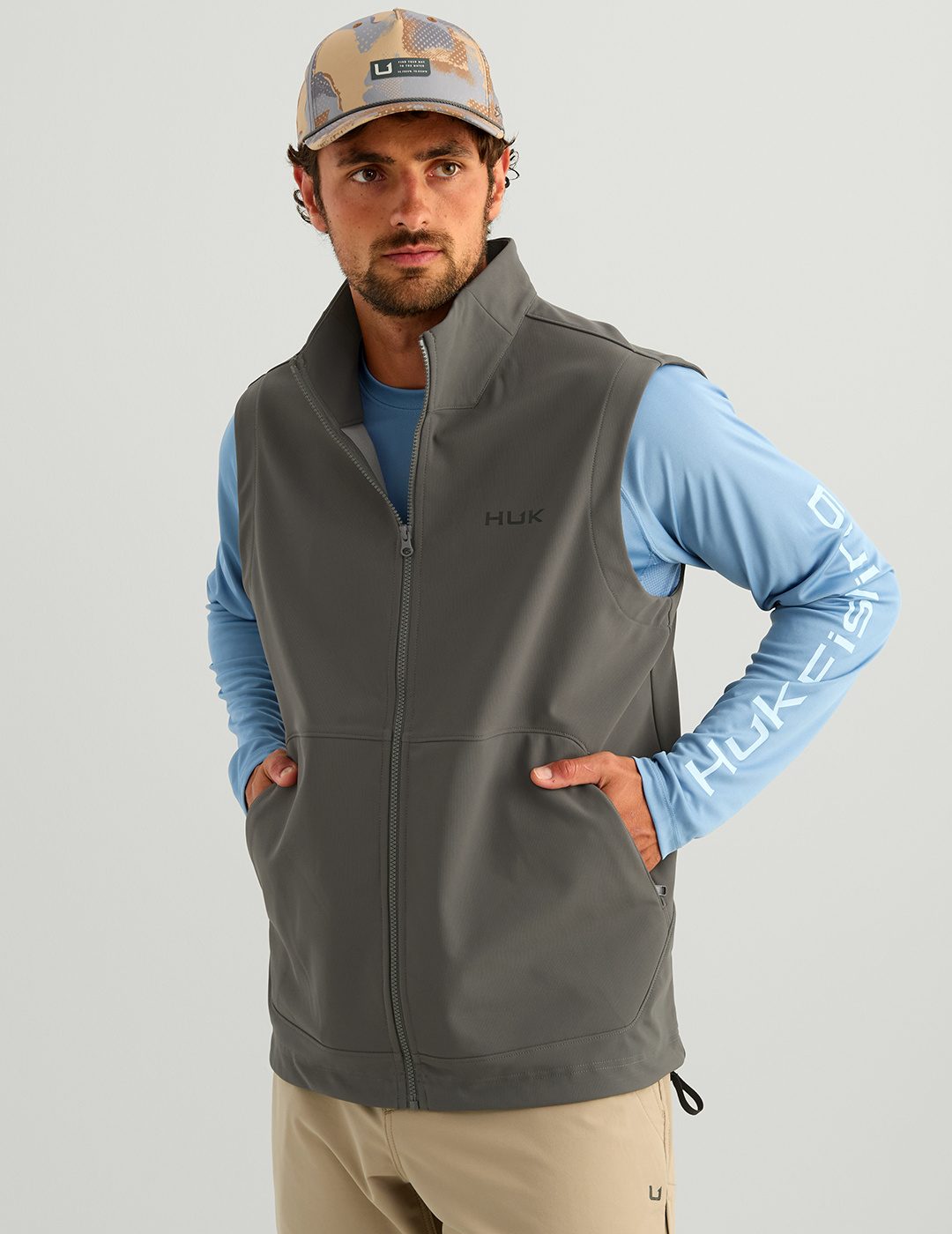 Huk Breaker Vest - Dark Shadow