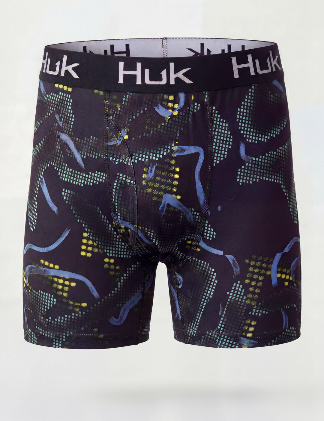 Huk Printed Boxer - Black Forged Camo