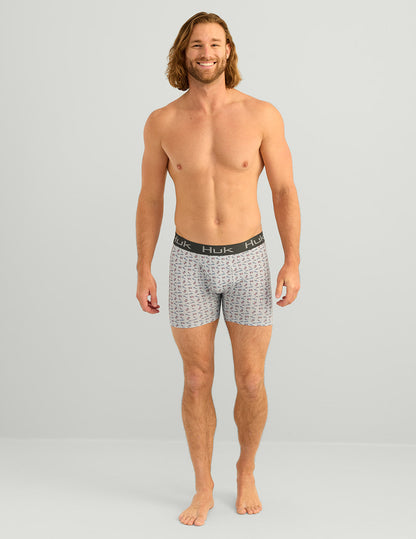 Huk Printed Boxer - Harbor Mist Raw Bar