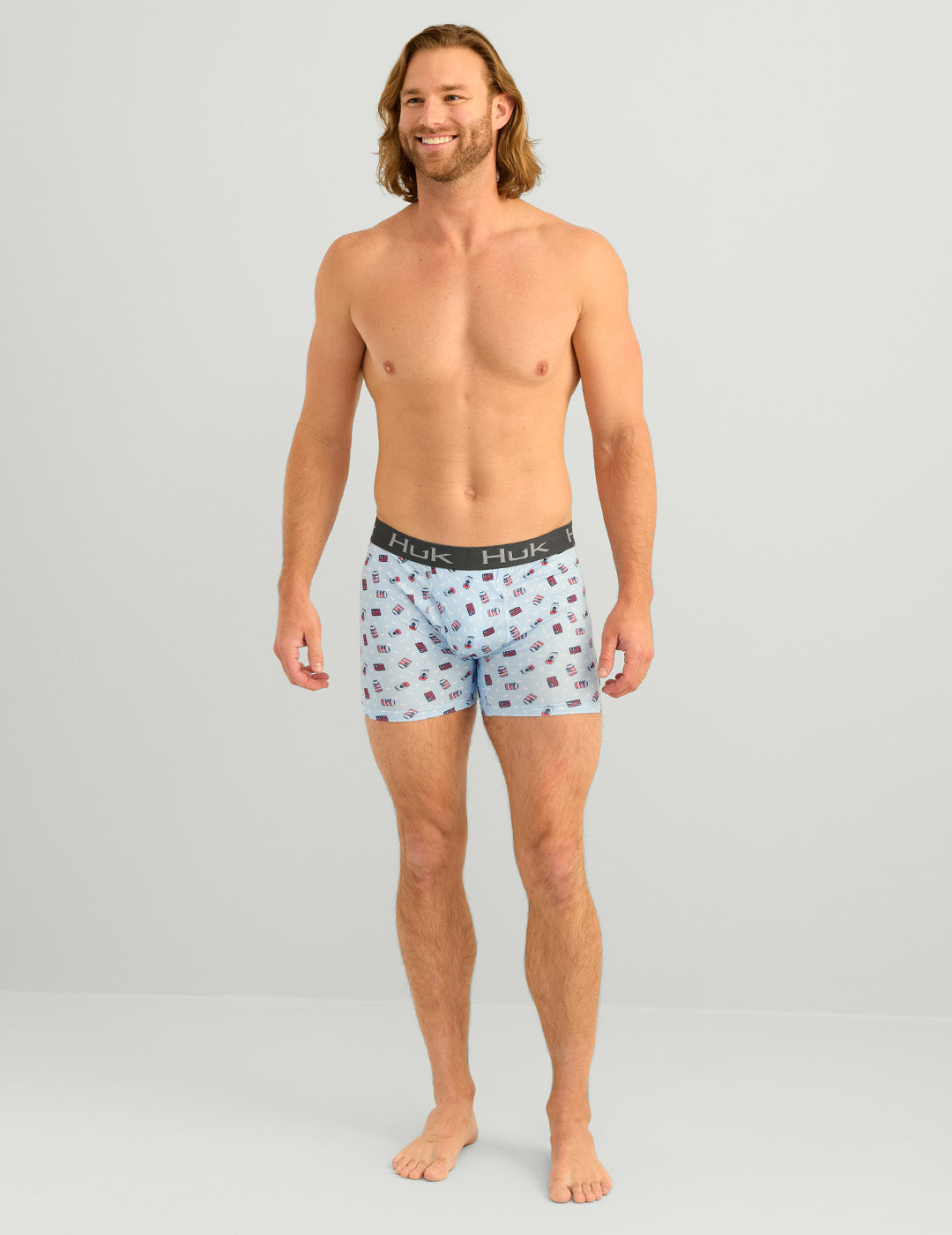 Huk Printed Boxer - Windsurfer Bass Cans