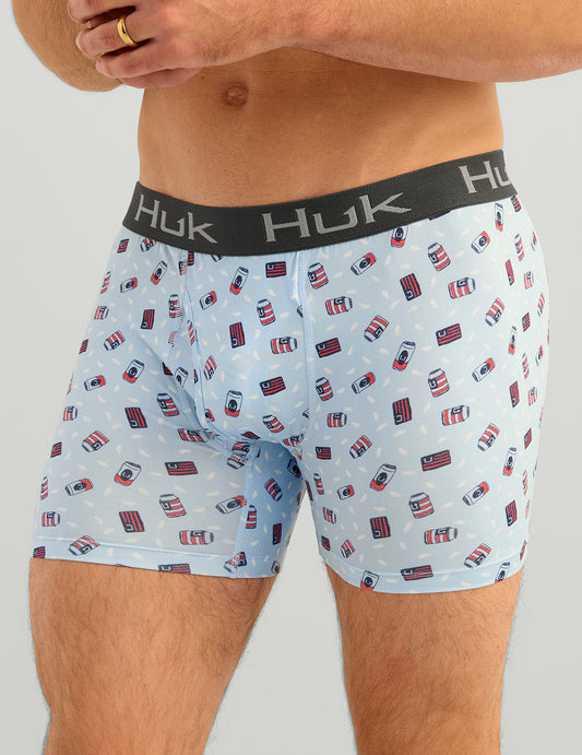 Huk Printed Boxer - Windsurfer Bass Cans