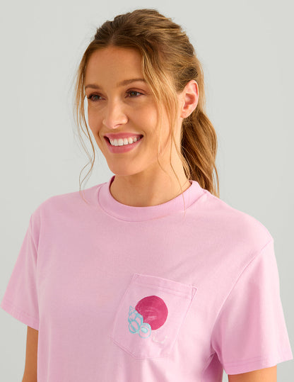Huk Womens Sea Calling Pocket Tee - Oleander