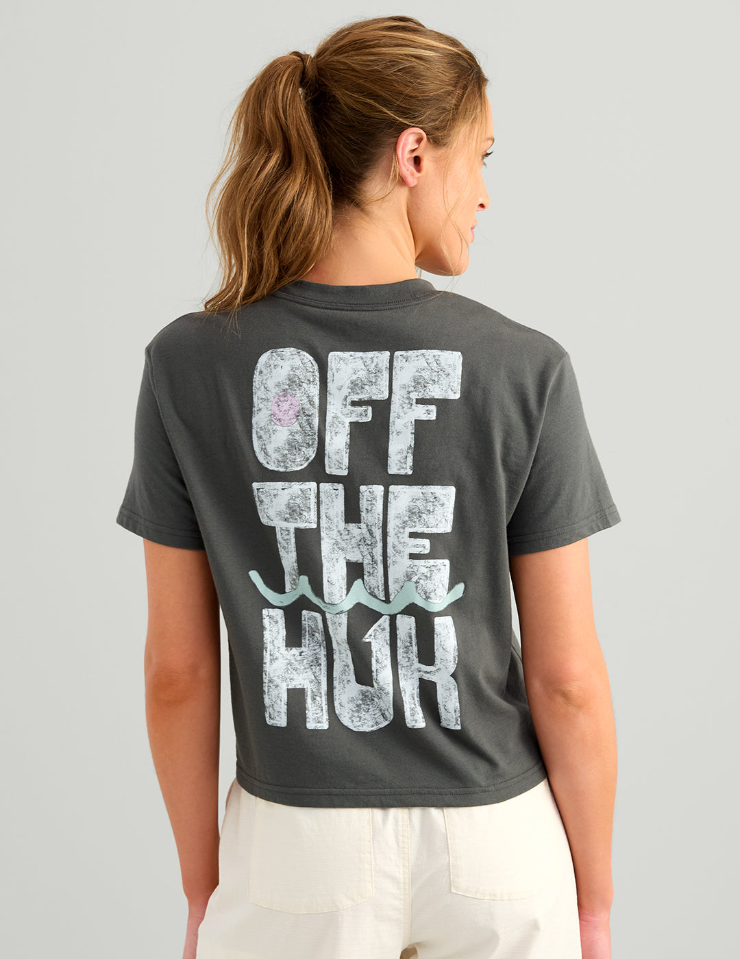 Huk Womens Off Huk Pocket Tee - Dark Shadow