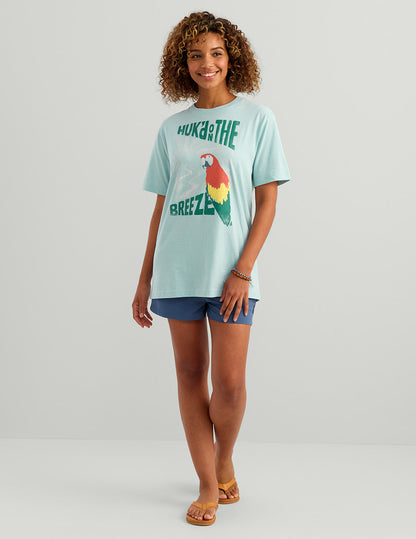 Huk Womens Parrot Breeze Oversized Tee - Heron Blue