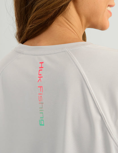 Huk Womens Pursuit Performance Crew - Harbor Mist