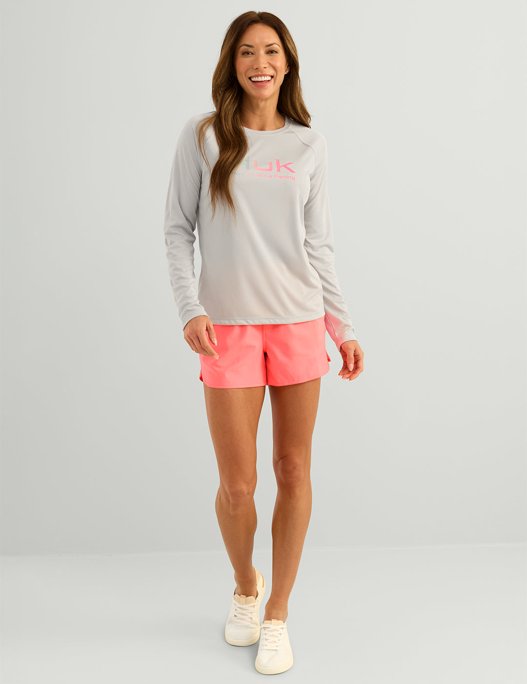 Huk Womens Pursuit Performance Crew - Harbor Mist