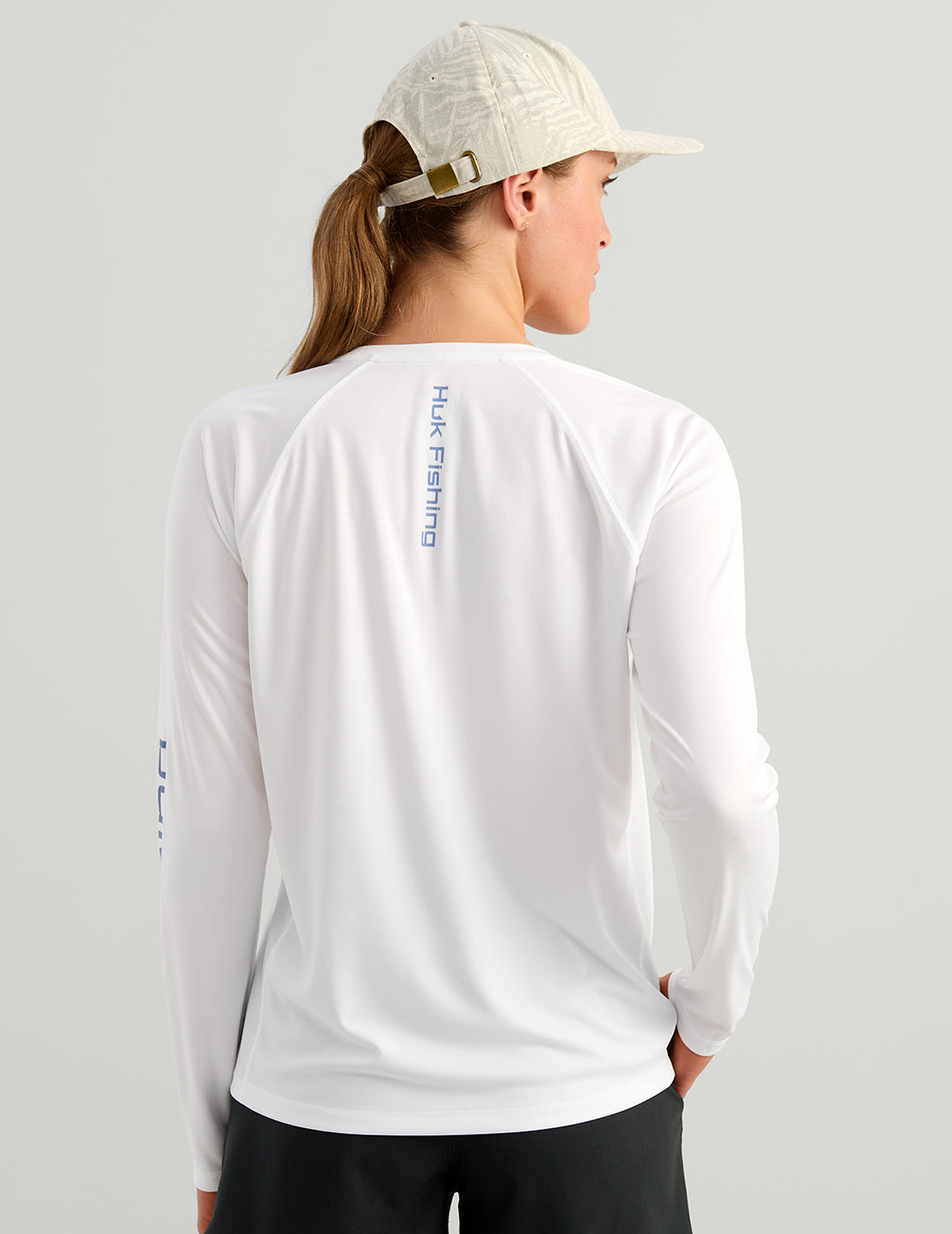 Huk Womens Pursuit Performance Crew - White