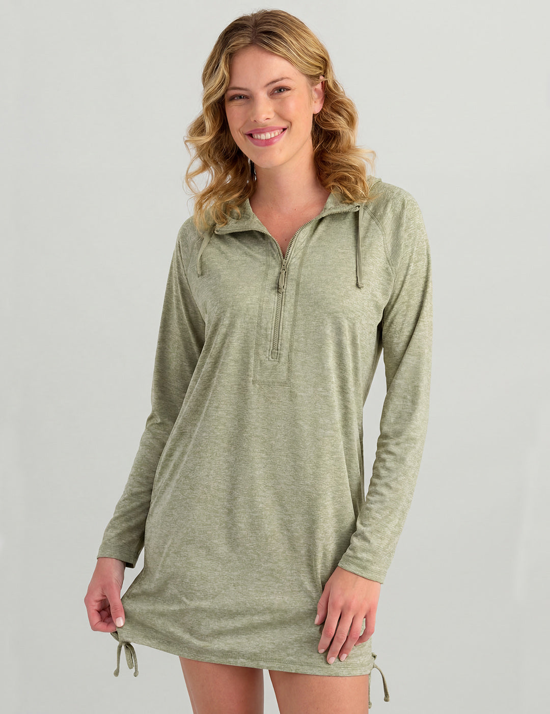 Huk Womens Pursuit Cover-Up Dress - Spanish Moss Heather