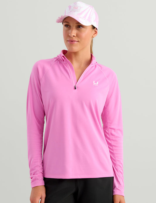 Huk Womens Icon Performance Hoodie - Bright Pink