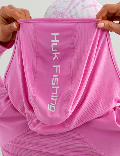 Huk Womens Icon Performance Hoodie - Bright Pink