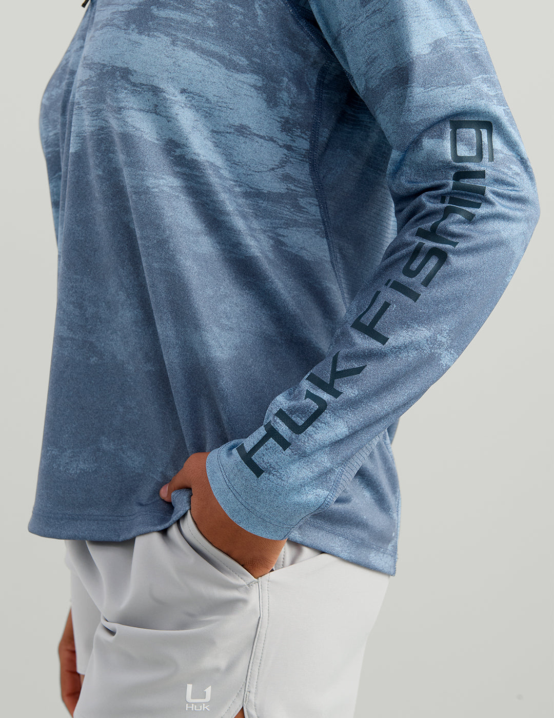 Huk Womens Icon Performance Hoodie - Vintage Indigo Sea Spray