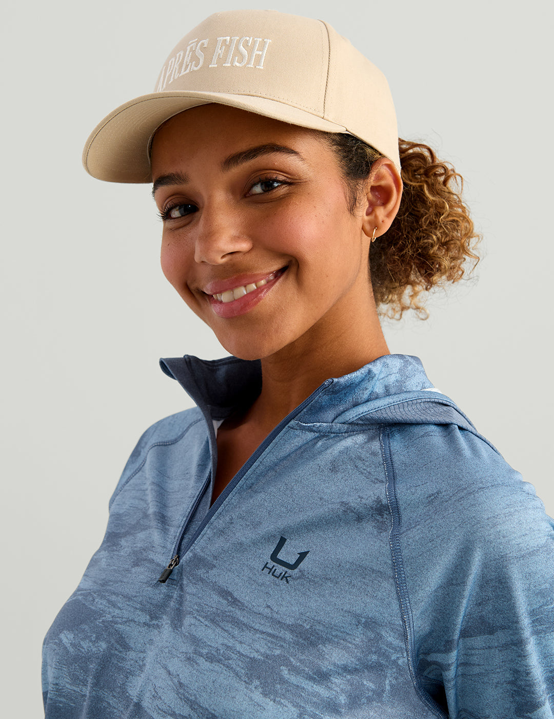 Huk Womens Icon Performance Hoodie - Vintage Indigo Sea Spray