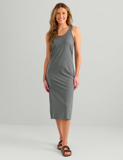 Huk Womens Bayside Midi Dress - Anchor Heather