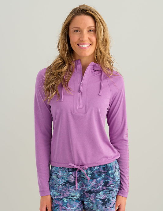 Huk Womens Pursuit Maren Hoodie - Coastal Wildflower Heather