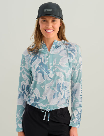 Huk Womens Pursuit Maren Hoodie - Reefline Petal Breeze