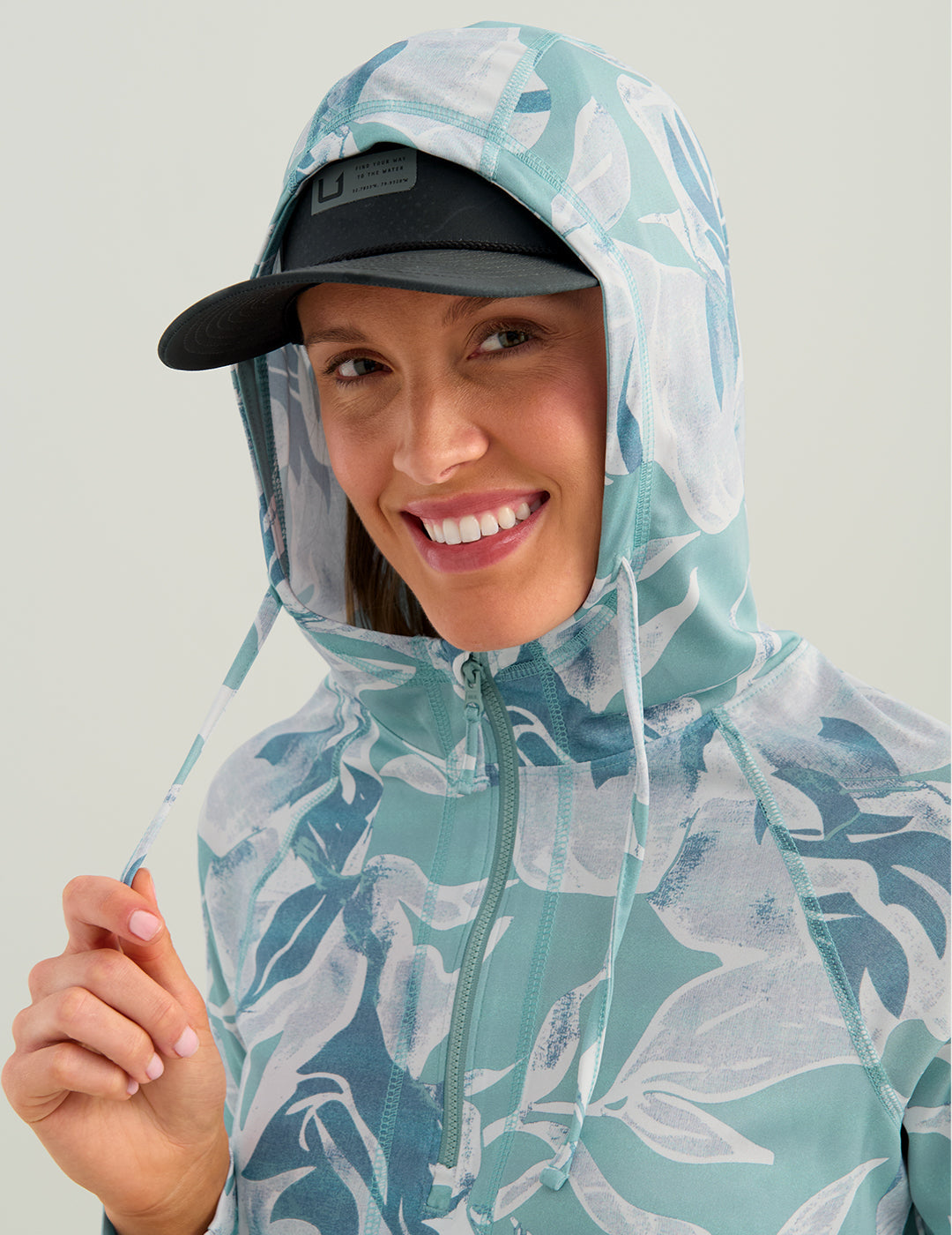 Huk Womens Pursuit Maren Hoodie - Reefline Petal Breeze