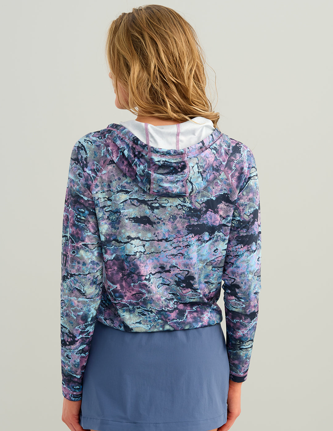 Huk Womens Pursuit Maren Hoodie - Coastal Wildflower Moonscape