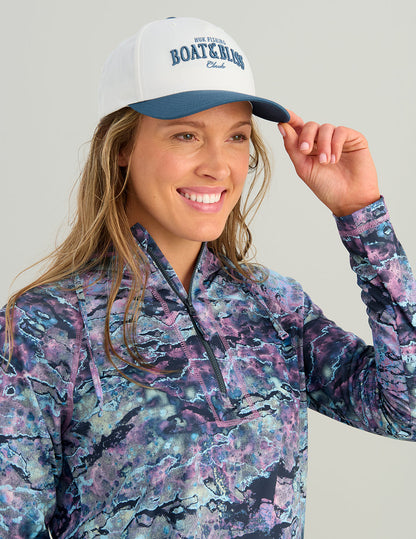 Huk Womens Pursuit Maren Hoodie - Coastal Wildflower Moonscape