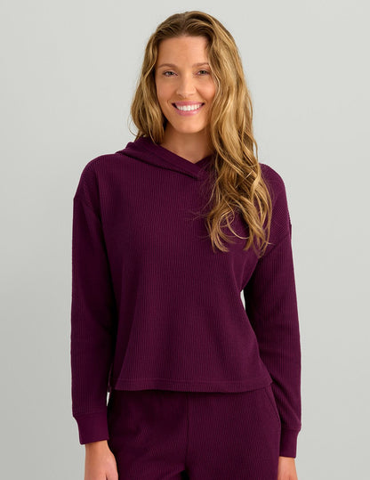 Huk Womens Waffle Hoodie - Midnight Cove