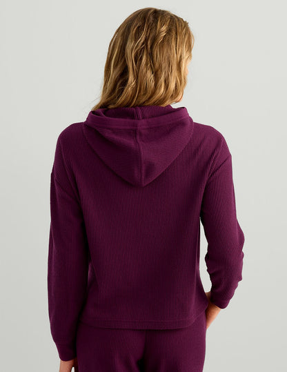 Huk Womens Waffle Hoodie - Midnight Cove