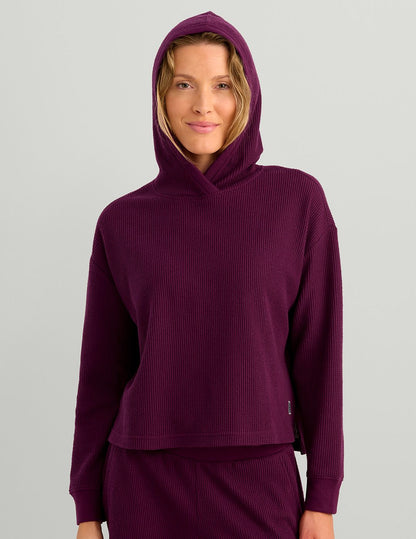 Huk Womens Waffle Hoodie - Midnight Cove