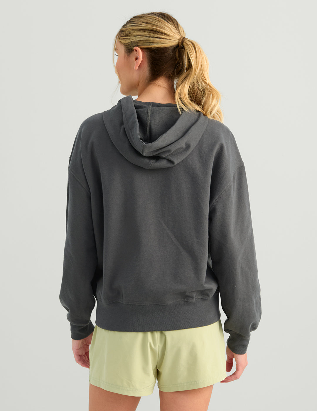 Huk Womens Edisto Logo Terry Hoodie - Dark Shadow