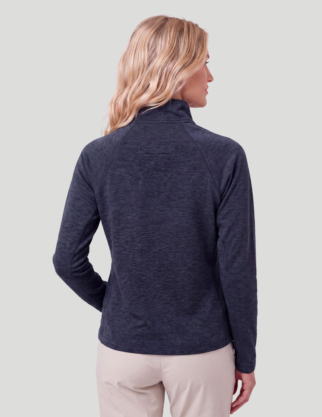 Huk Womens Coldfront+ Fleece Half-Zip - Sea Storm Heather