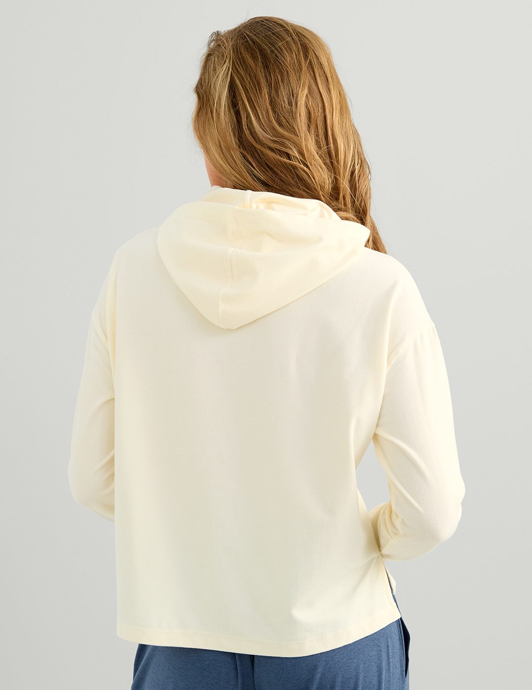 Huk Womens Leeward Fleece Hoodie - Egret