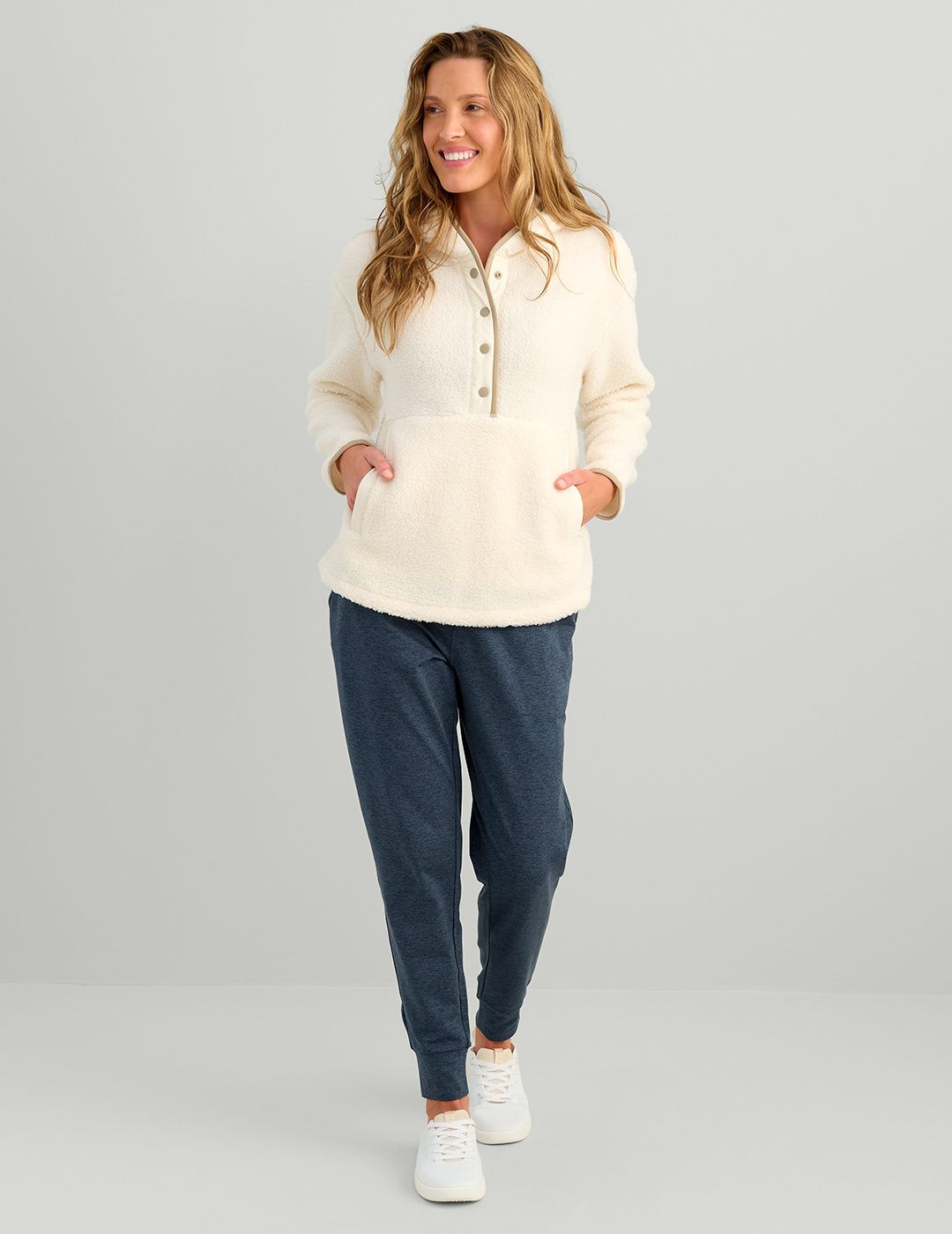 Huk Womens Pebble Fleece Hoodie - Egret